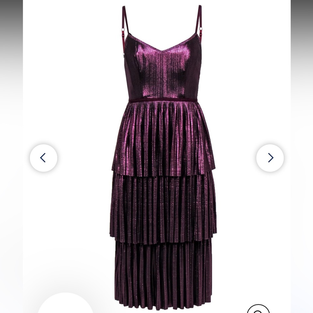 Marchesa Notte gown metallic deep purple eggplant 6
